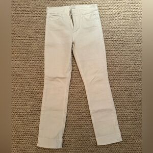 MOTHER Women's Straight Leg Cream Jeans